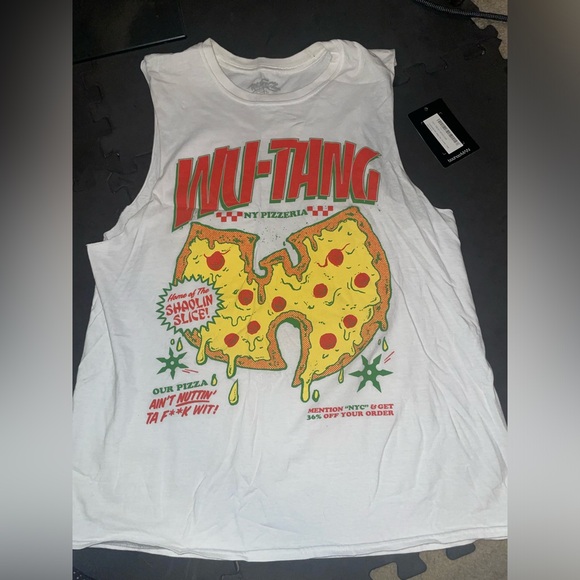 BOOHOO MAN Oversized Wu Tang Clan Licensed Cutoff Tank Size Small - Picture 6 of 10